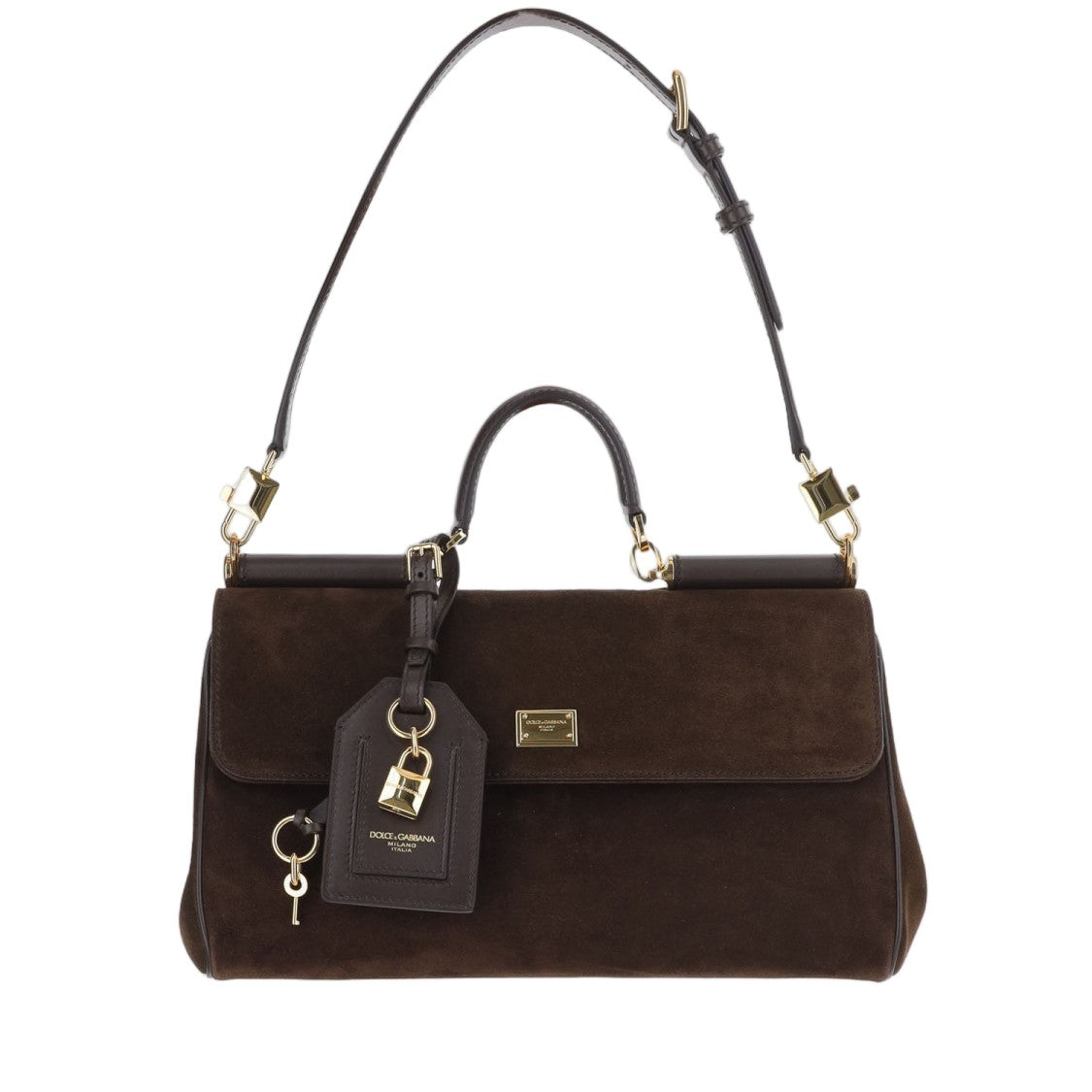 Dolce & Gabbana My Sicily Medium Suede Handbag With Structured Silhouette