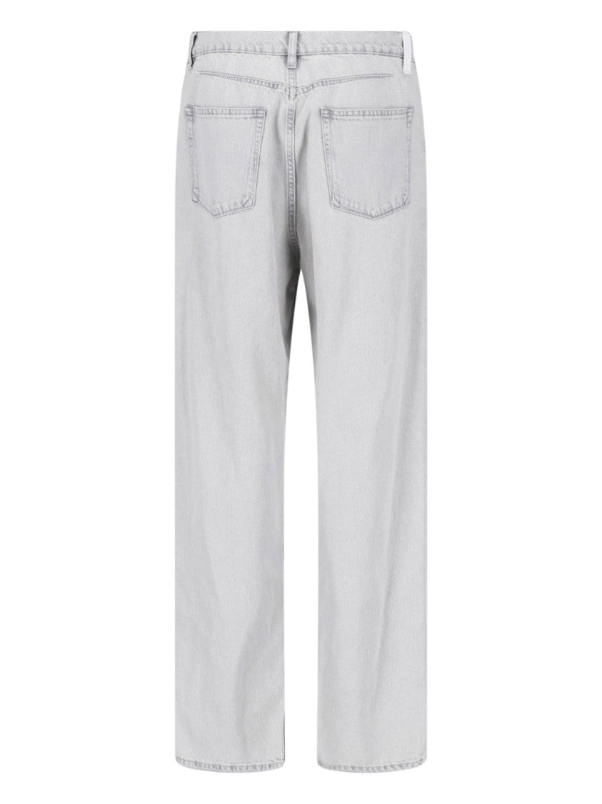 Jil Sander Grey Straight-Leg Cotton Denim Jeans