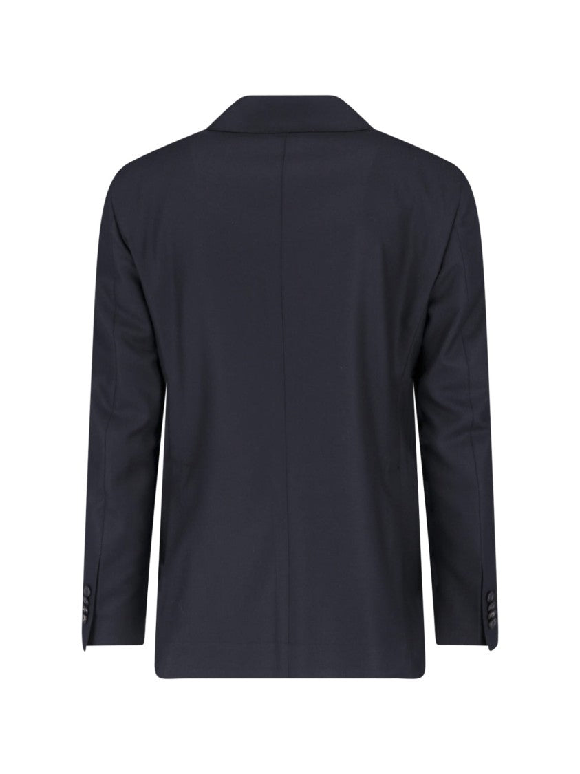 Tagliatore Double-Breasted Virgin Wool Suit With Peak Lapel