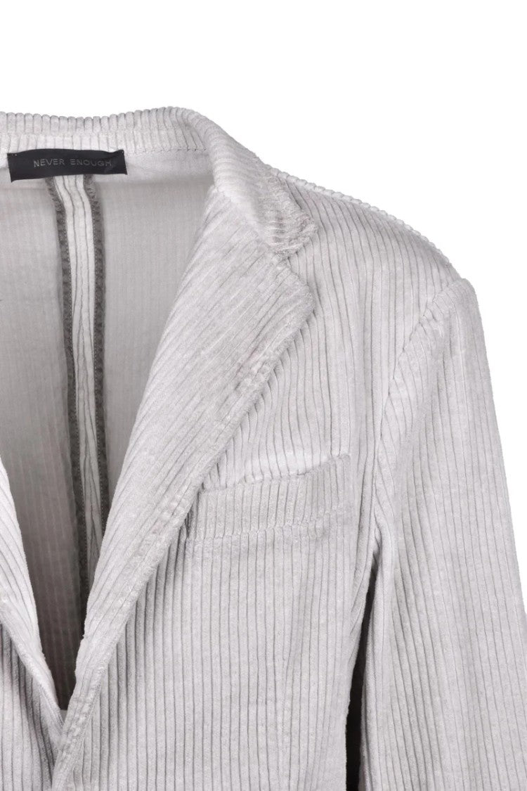 Never Enough Velvet Blazer Jacket - Grey