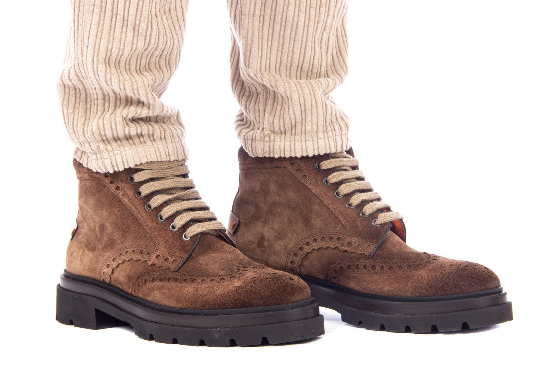 Santoni Breakout Suede Ankle Boots