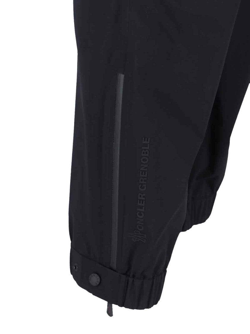 Moncler Grenoble Black Technical Mid-Rise Straight Ski Trousers