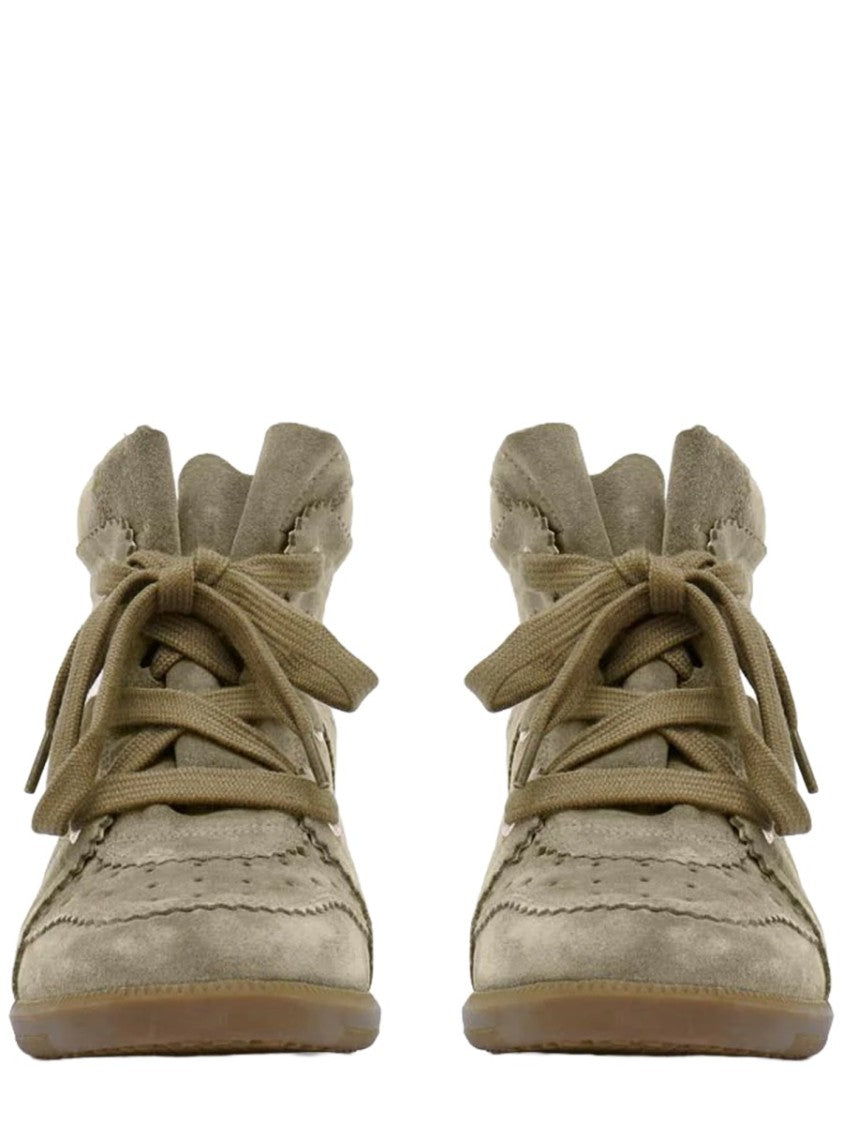 Isabel Marant Bobby Cow Leather Hidden Wedge Sneakers