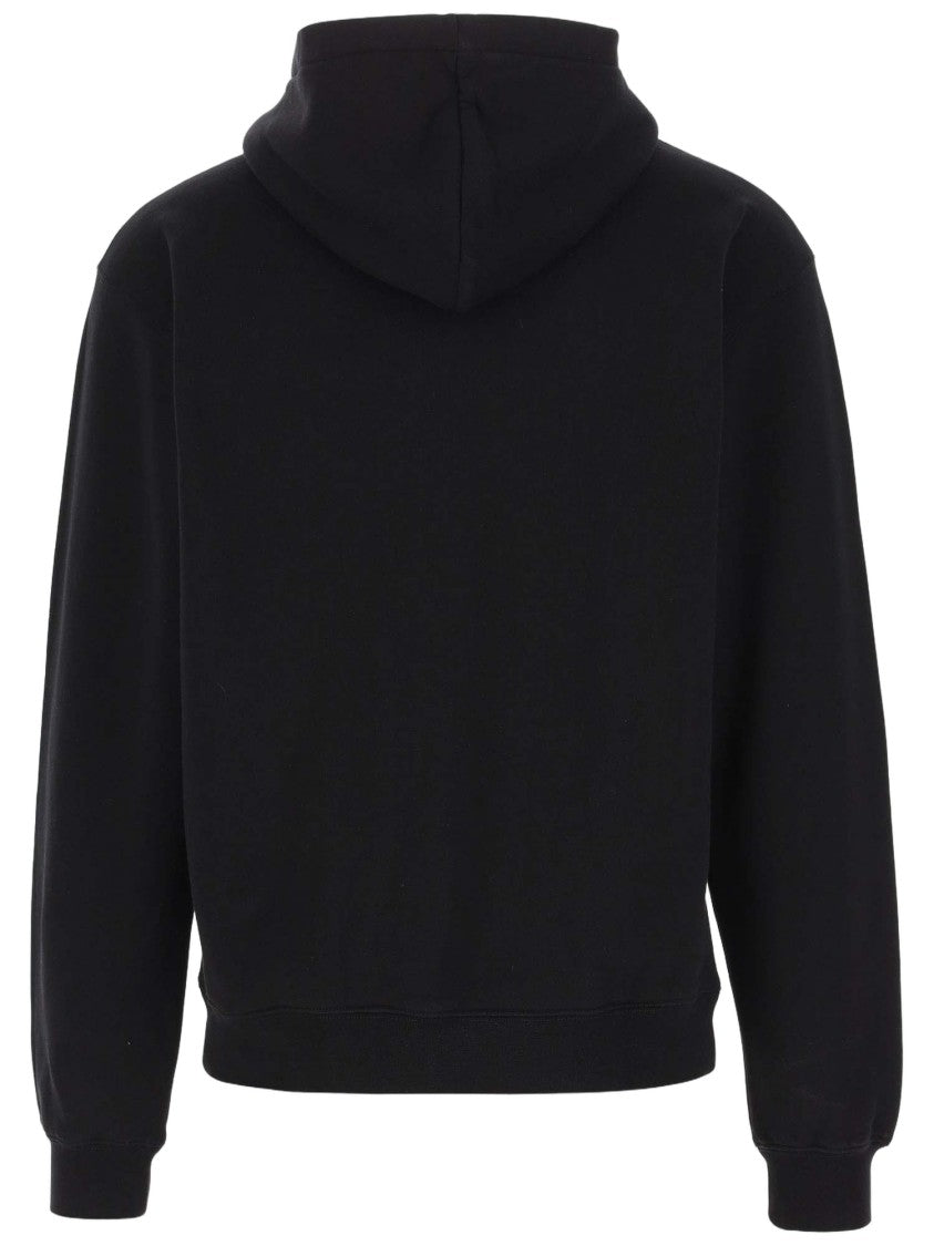 Jacquemus Casual Black Cotton Hoodie With Logo Detail