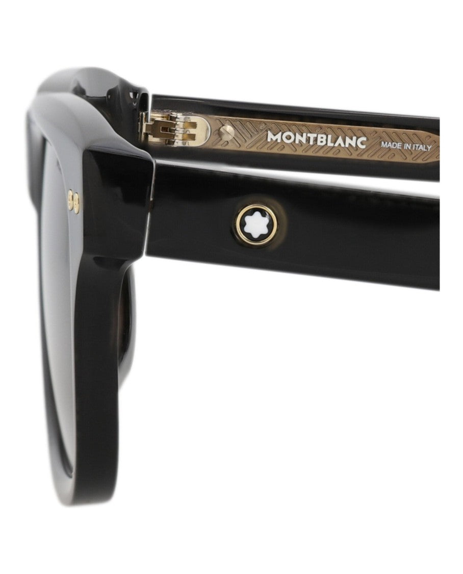 Montblanc Square-Frame Recycled Acetate Sunglasses With Polarized Lenses