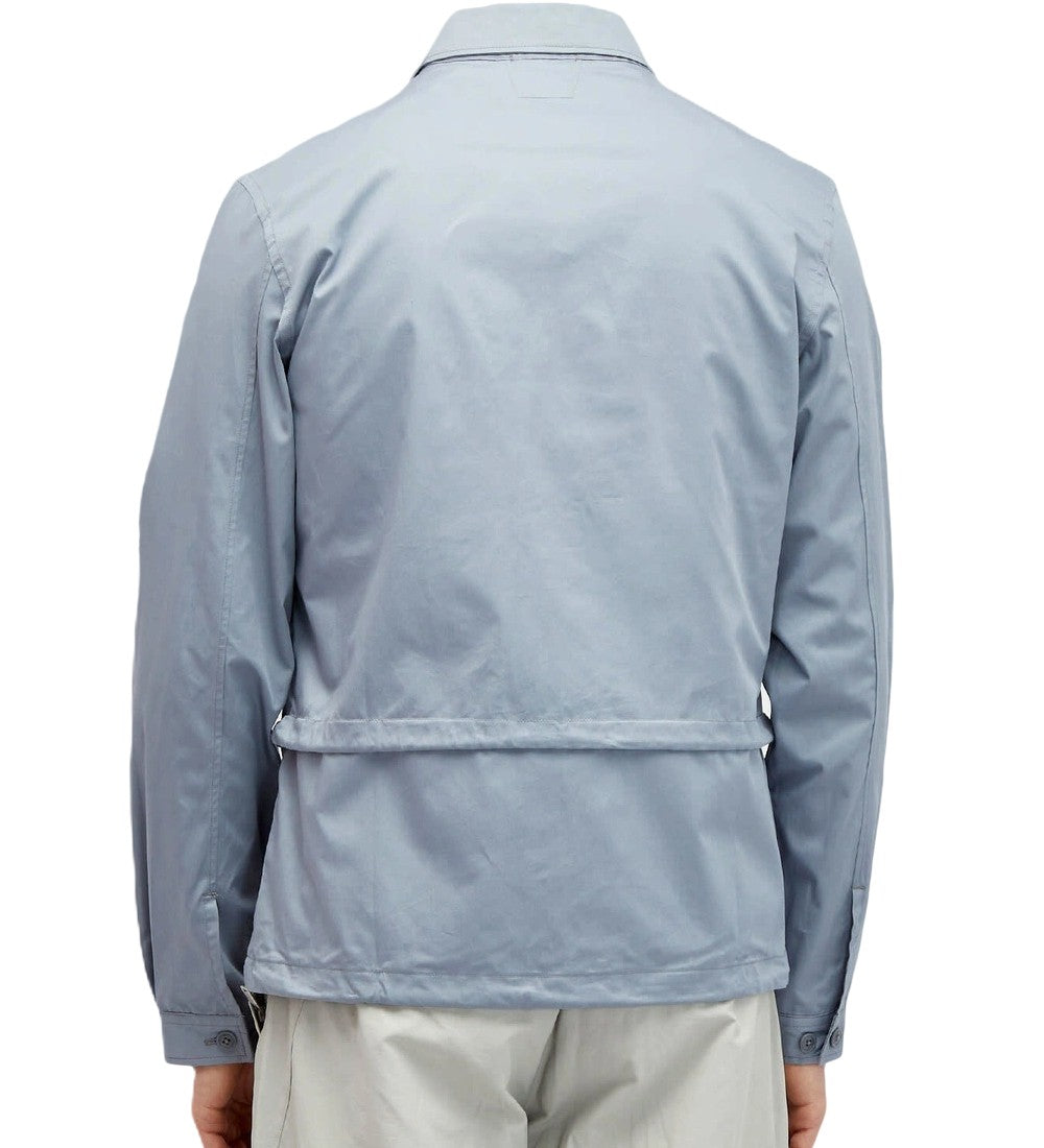 C.P. Company Light Blue Minimalist Jacket With Structured Collar And Flap Pockets