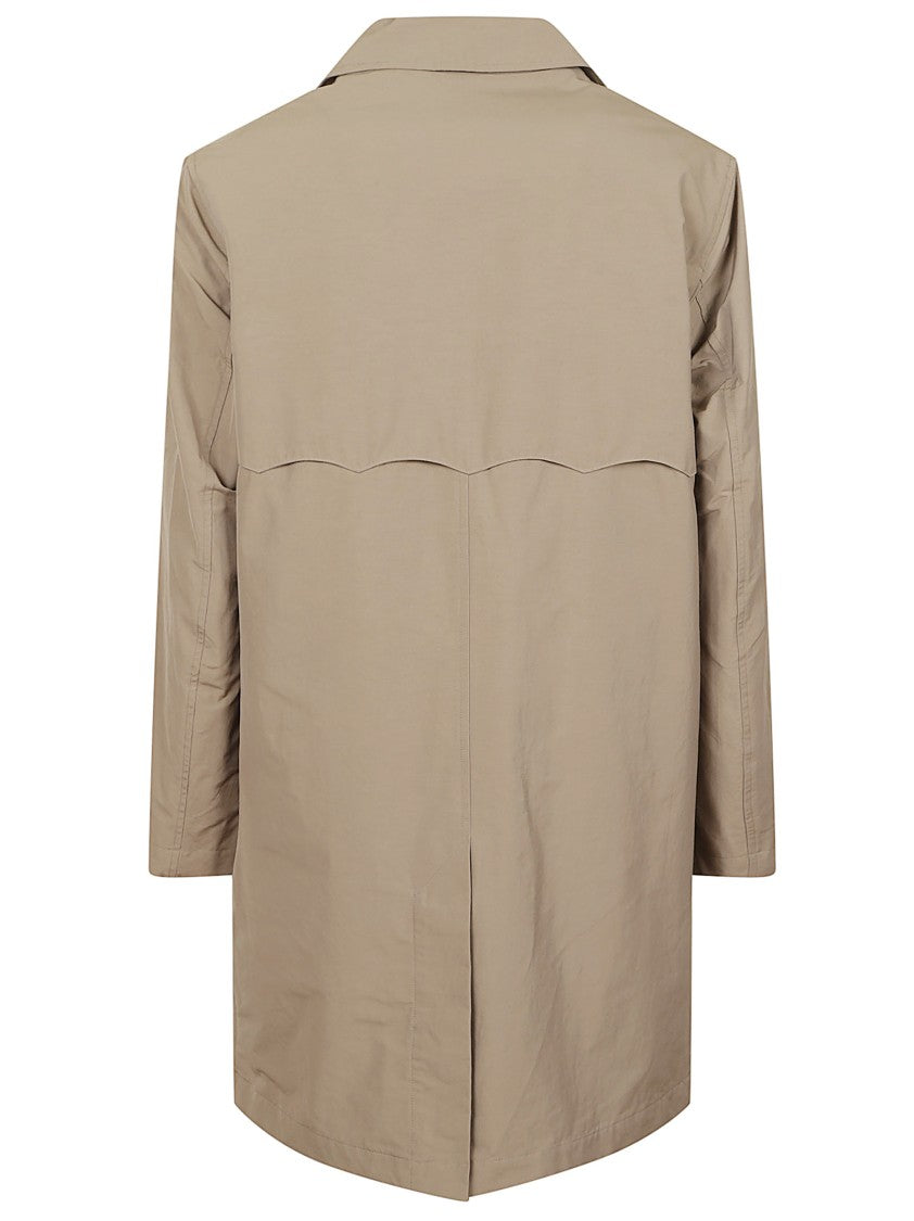 Baracuta Waterproof Tan Cotton Blend Coat With Iconic Tartan Lining