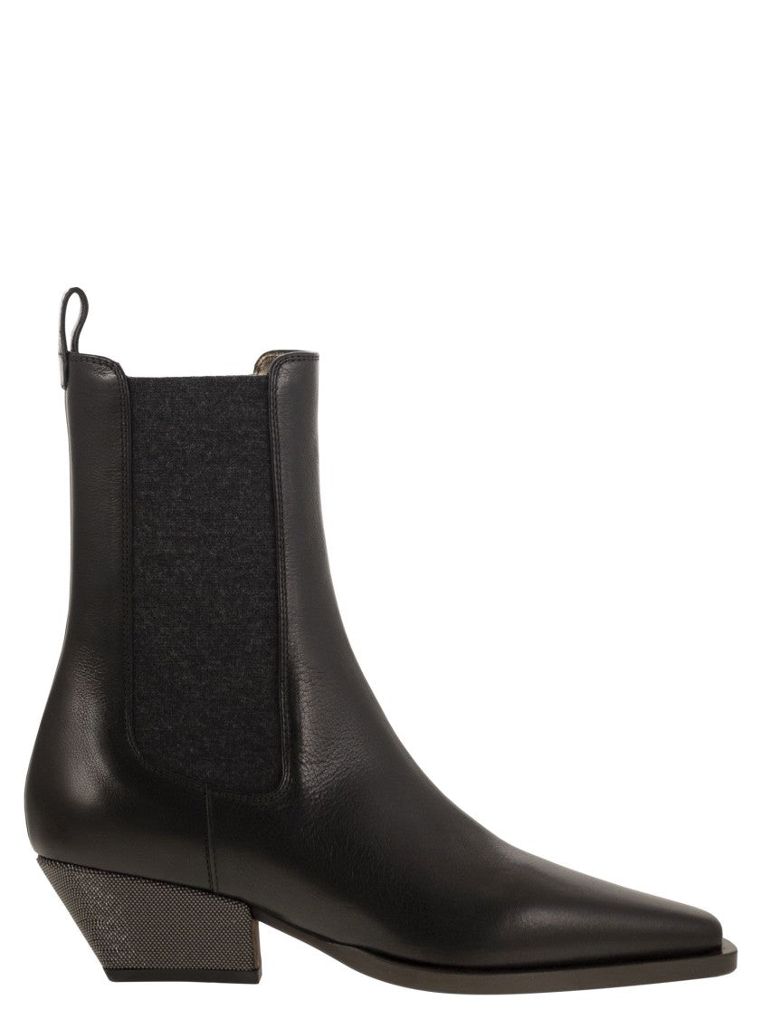 Brunello Cucinelli Classic Leather Chelsea Boot