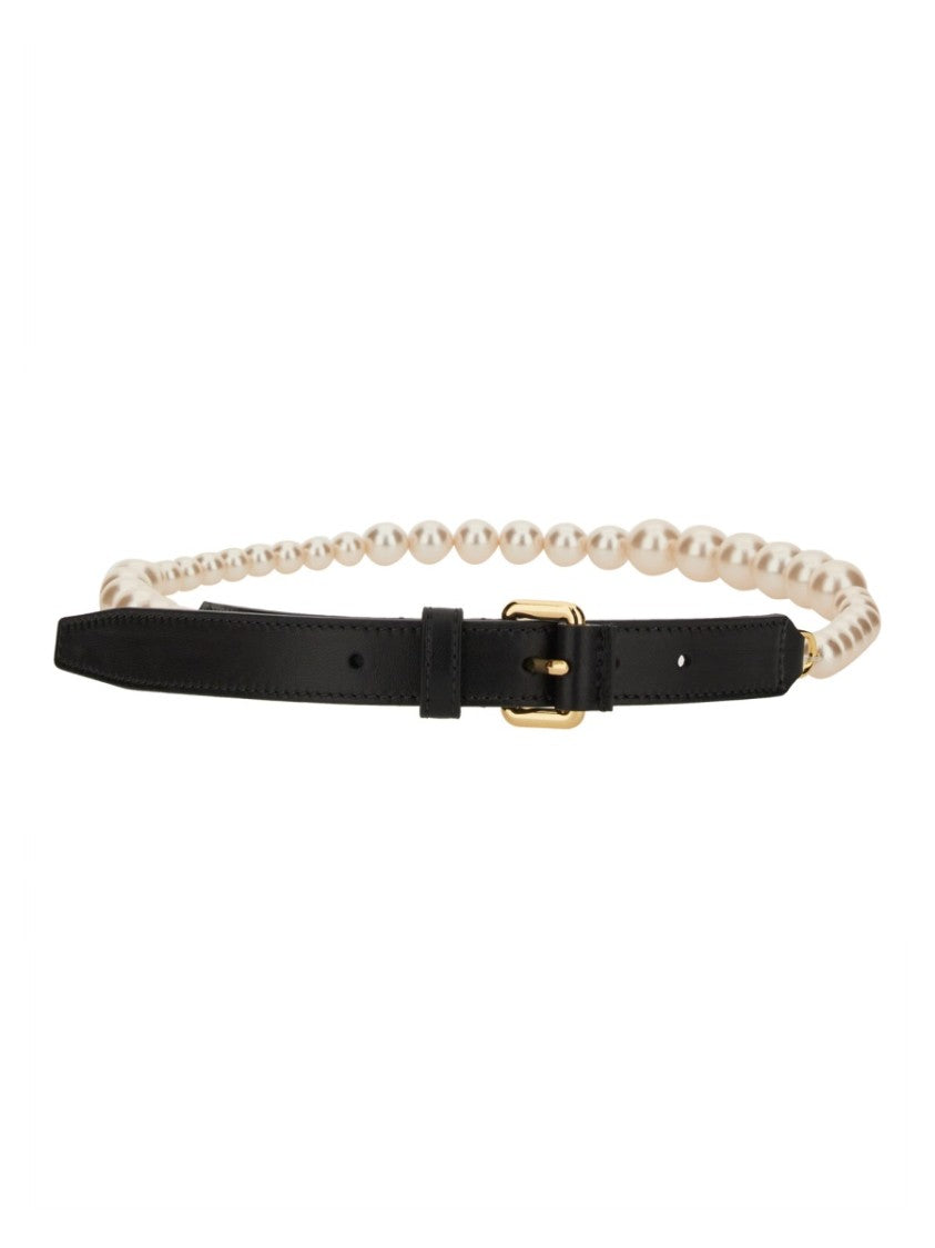 Moschino Belt With Pearl Adornments