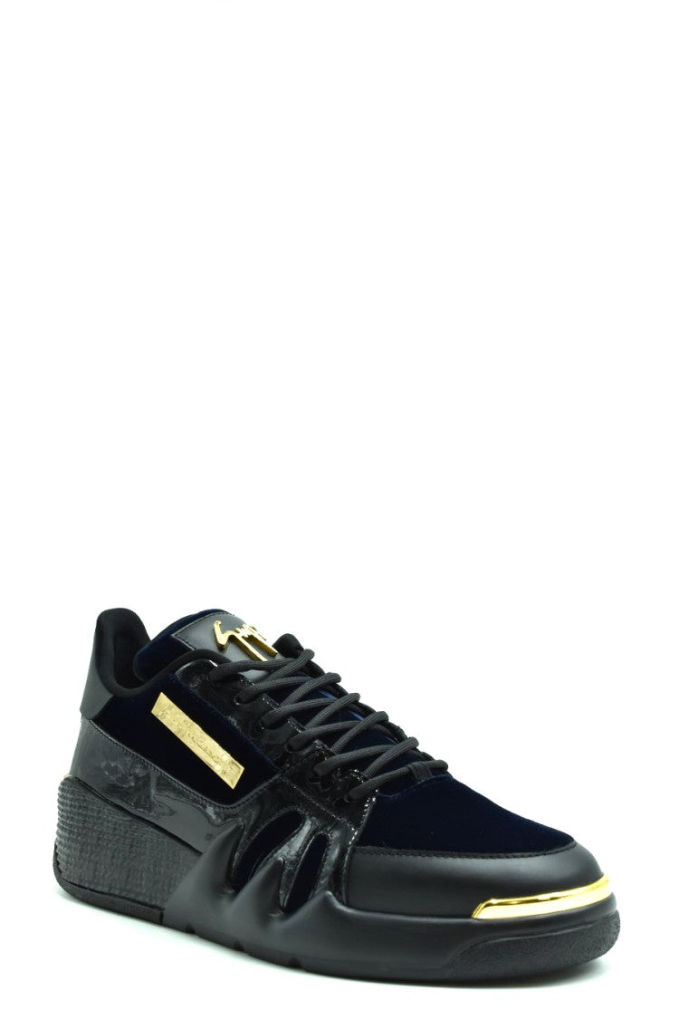Giuseppe Zanotti Sneakers With Cotton-Polyester Blend And Gold Accents