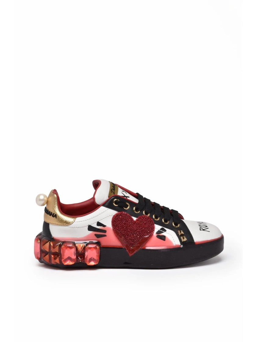 Dolce & Gabbana Multicolor Patchwork Leather Sneakers
