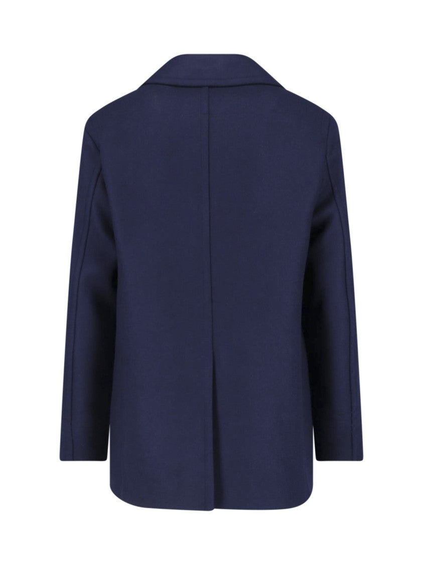 Tom Ford Double-Breasted Wool Coat With Classic Lapels And Structured Silhouette