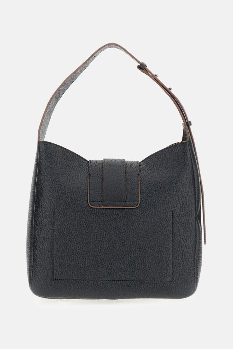Hogan Premium Hammered Leather Hobo Bag
