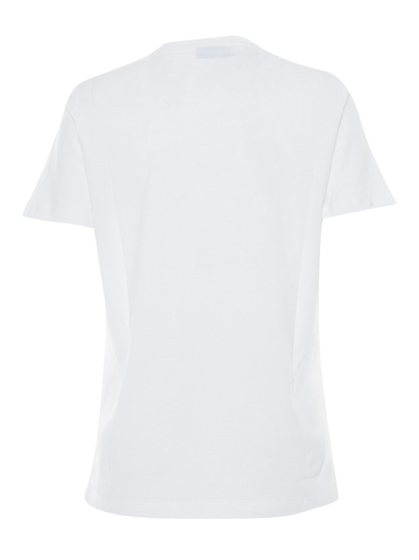 Elisabetta Franchi White T-Shirt With Classic Crew Neck
