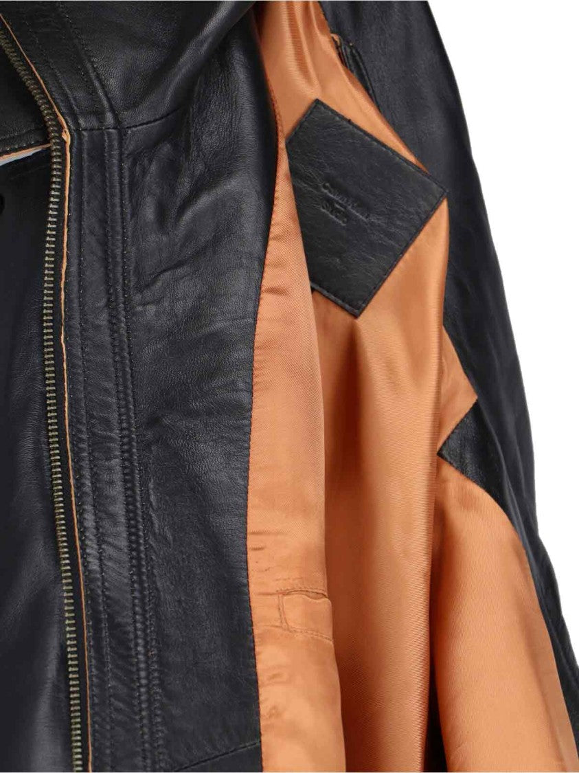 Calvin Klein Shearling Leather Jacket – Black