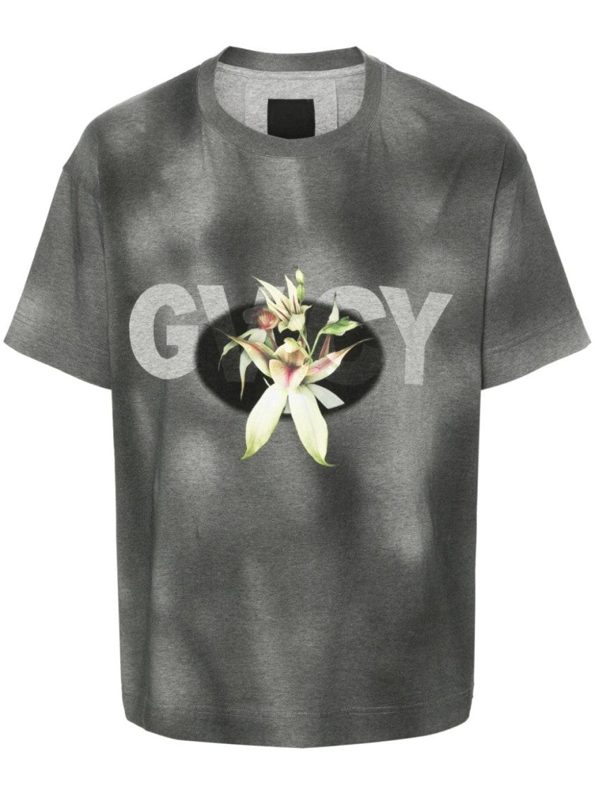 Givenchy Faded Black And Multicolor Cotton Jersey T-Shirt