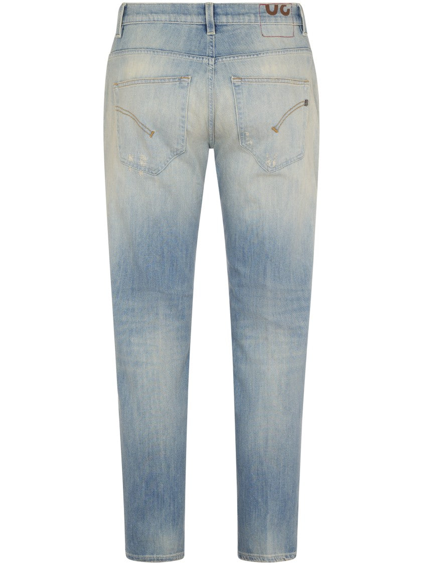Dondup Light Blue Distressed Denim Trousers