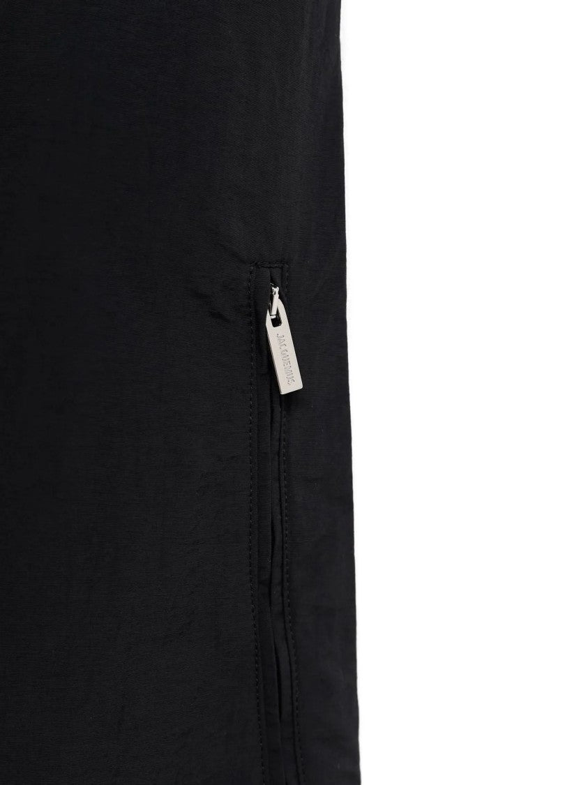 Jacquemus Voluminous Black Oval Trousers With Elasticated Cuffs