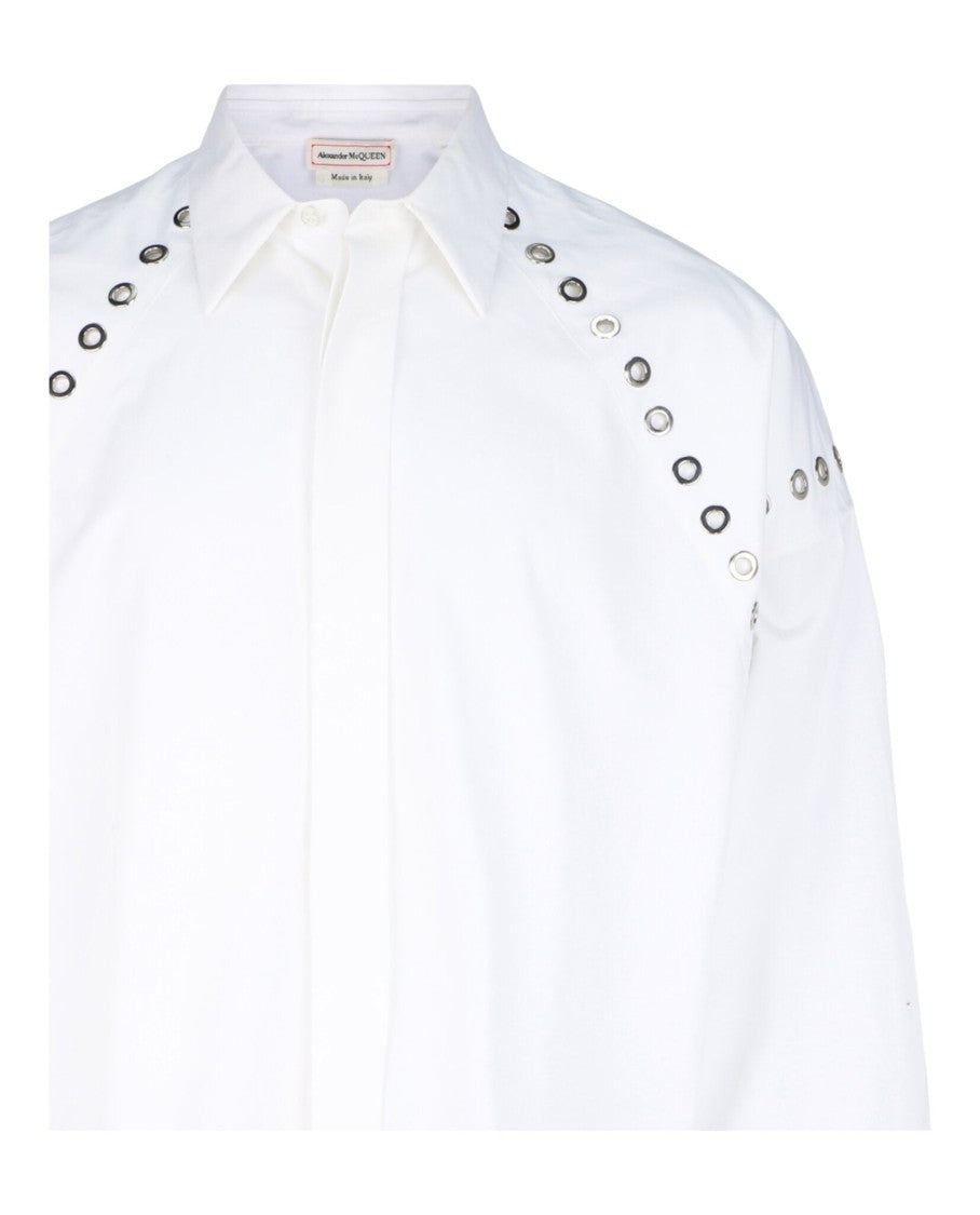 Alexander Mcqueen Grommet Detail Button-Up Shirt