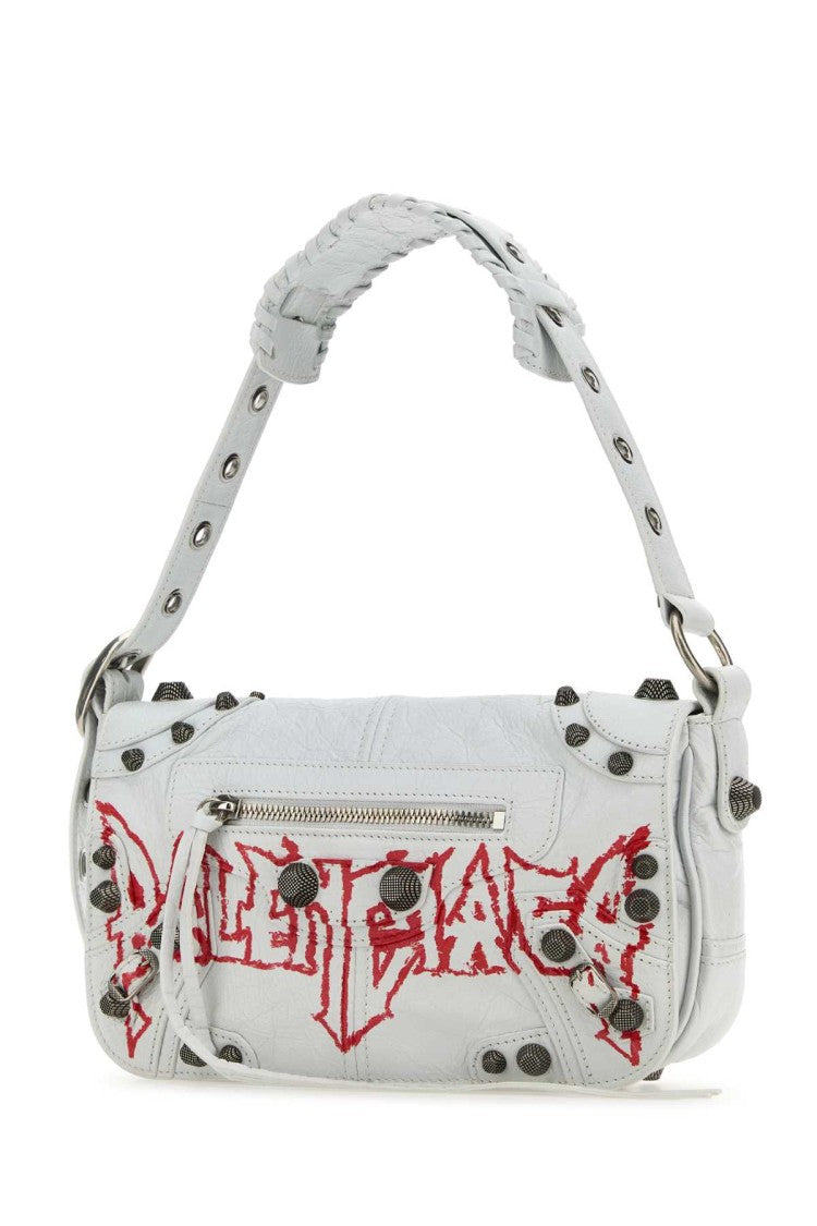 Balenciaga White Leather Le Cagole Xs Diy Metal Crossbody Bag