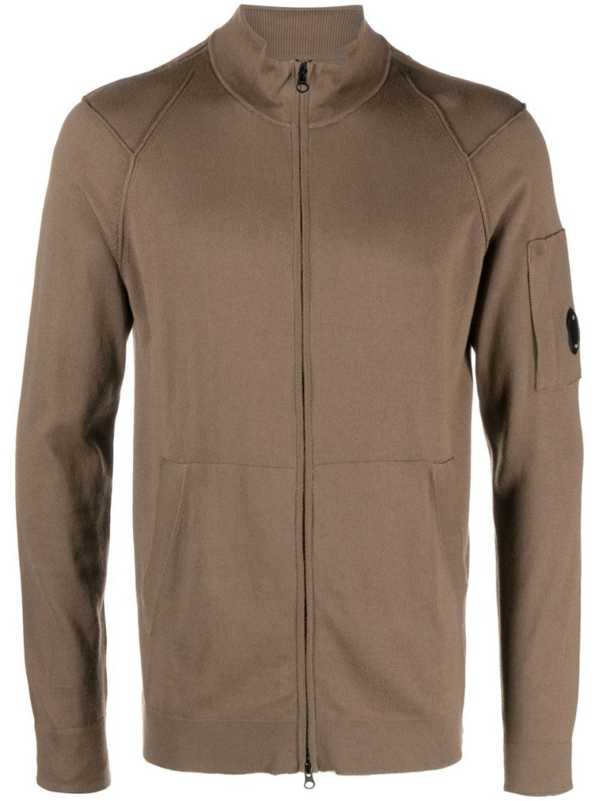 C.P. Company Zip-Up Cardigan With High Collar