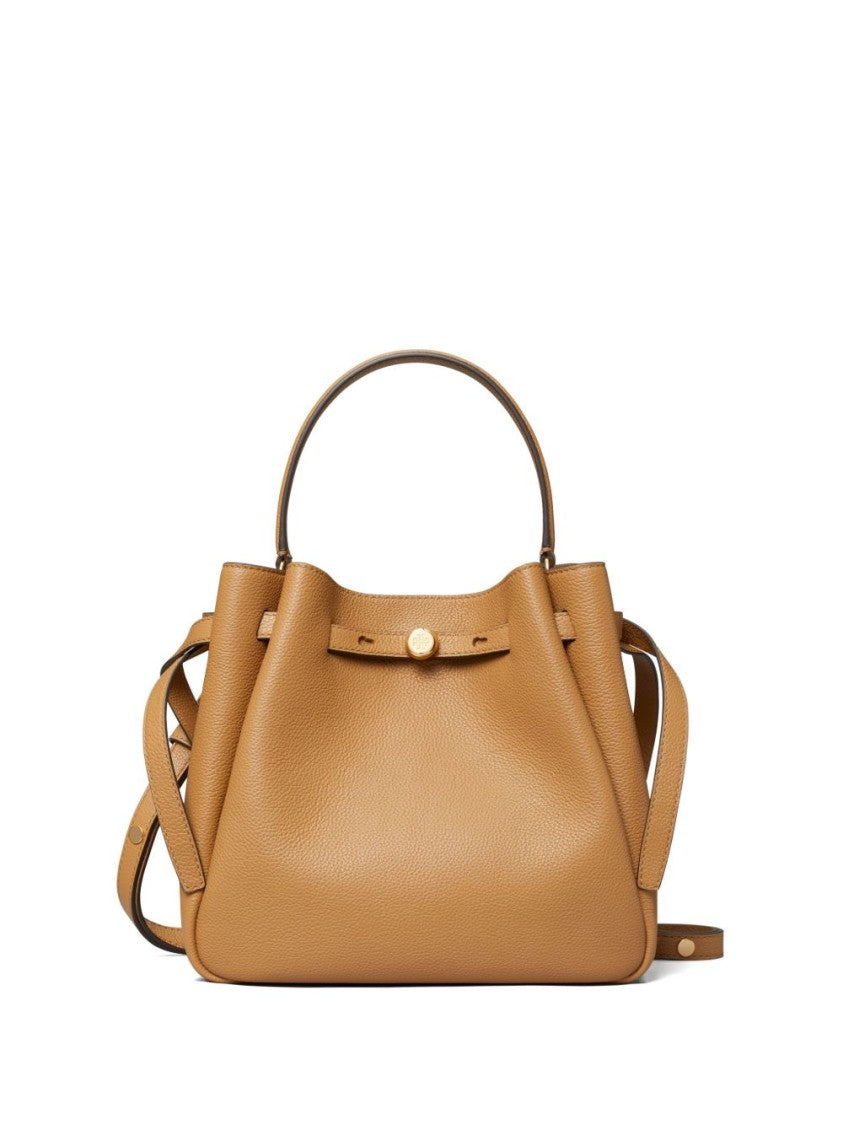 Tory Burch Brown Romy Grained Leather Bucket Bag