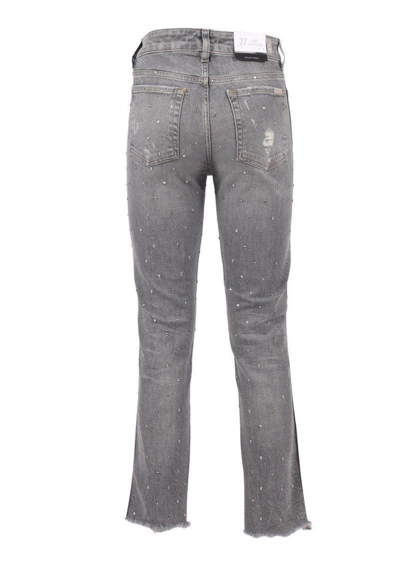 7 For All Mankind Vintage-Inspired Straight Leg Jeans With Mid-Rise Waist