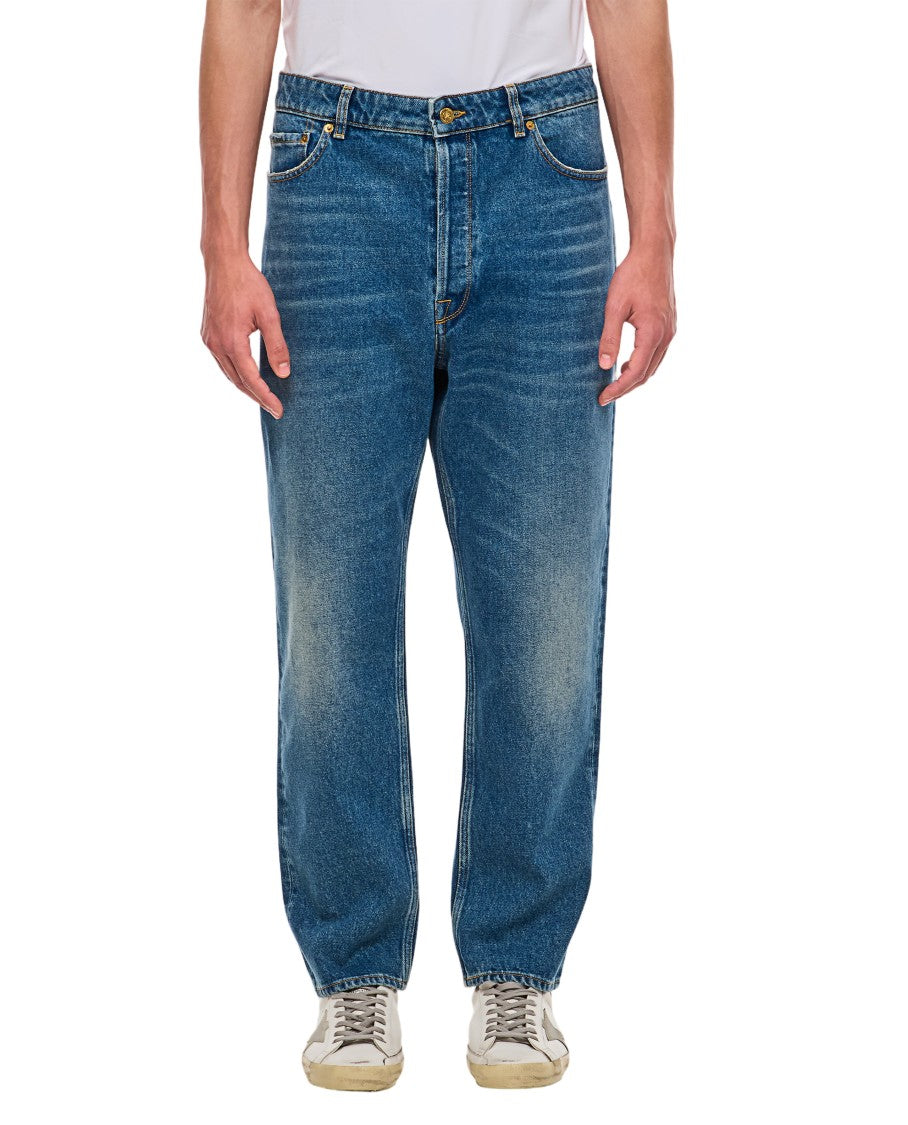 Golden Goose Golden M's Happy Medium Stone Washed Denim