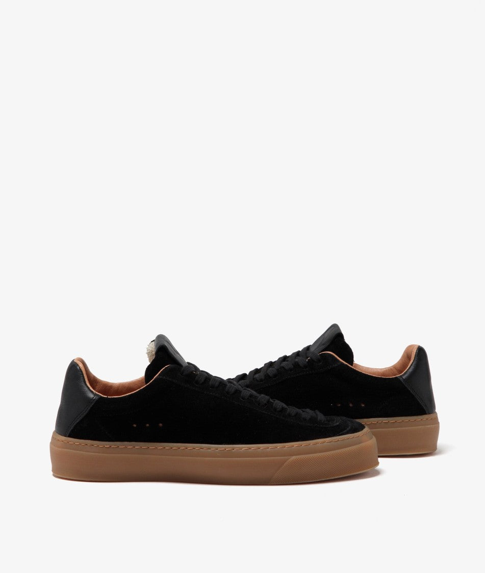 Aqua Alta Venice Moro Black Suede Sneakers With Lightweight Sole