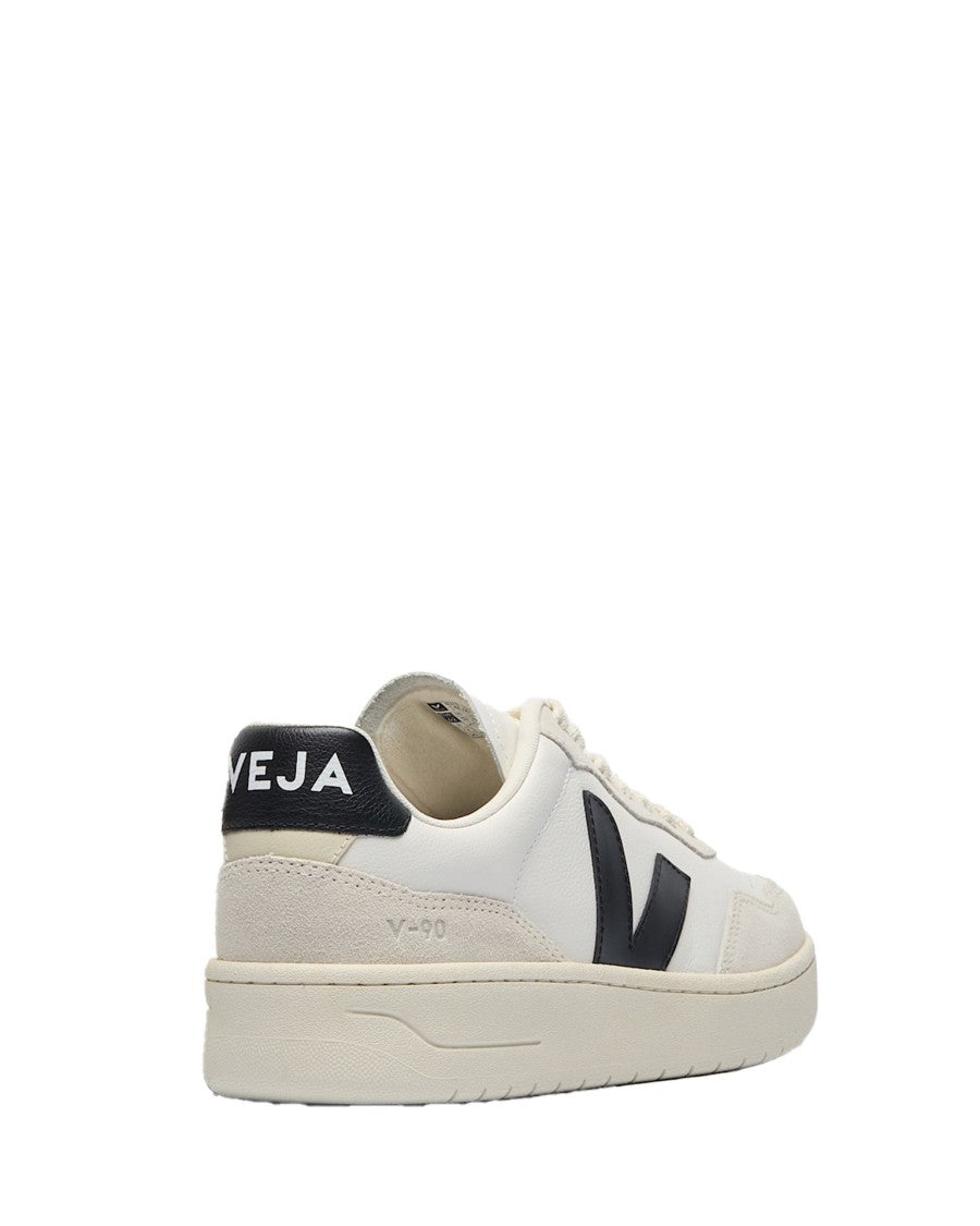 Veja White And Black V-90 O.T. Sneakers