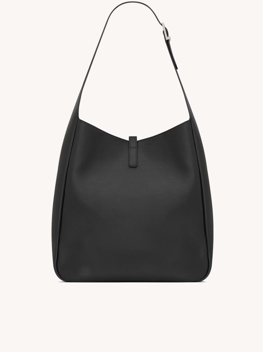 Saint Laurent Structured Handbag With Metallic Logo Charm