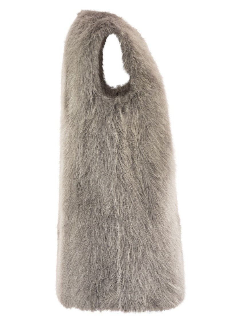 Herno Cruelty-Free Fur Sleeve Coat