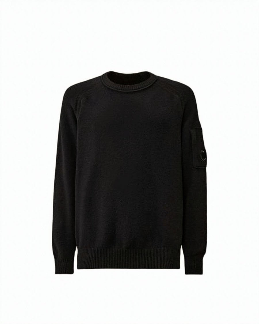 C.P. Company Classic Crewneck Sweater With Ribbed Detailing