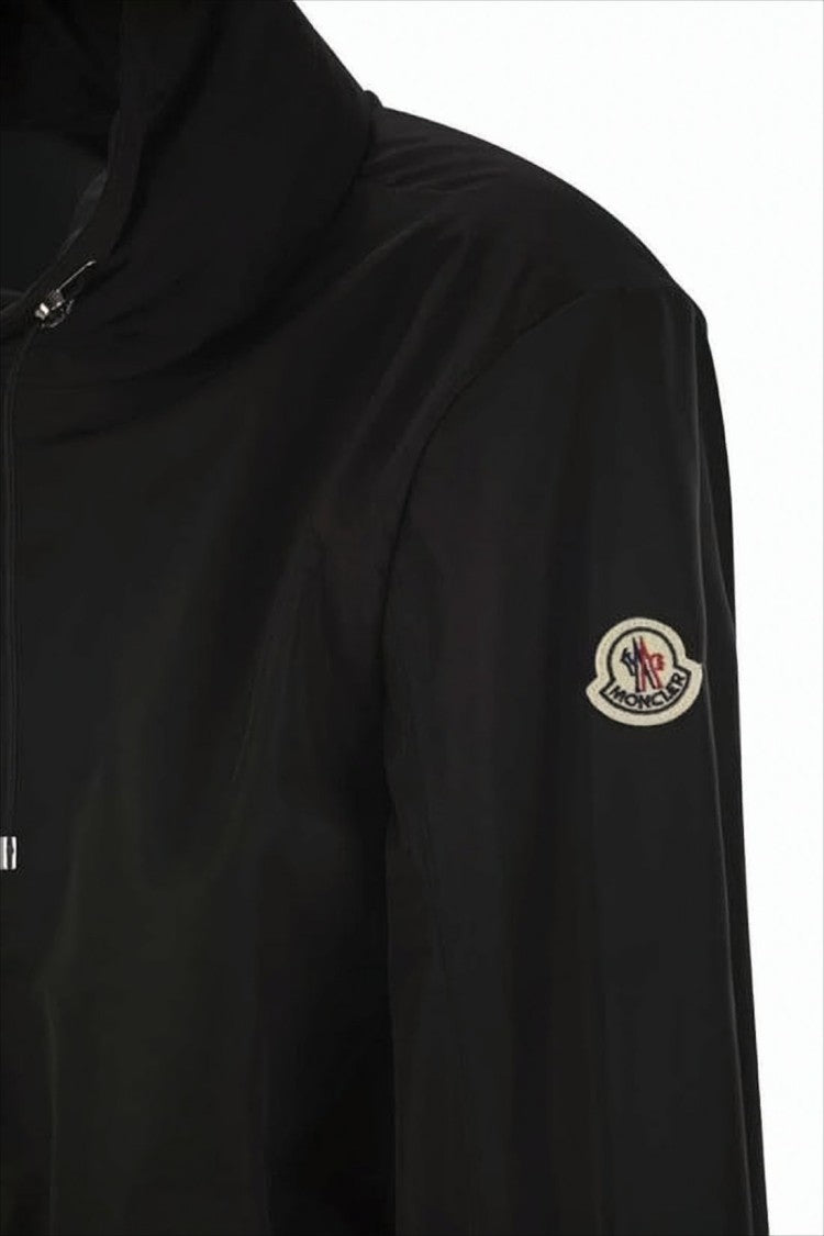 Moncler Black High-Collarjacket With Adjustable Drawstrings
