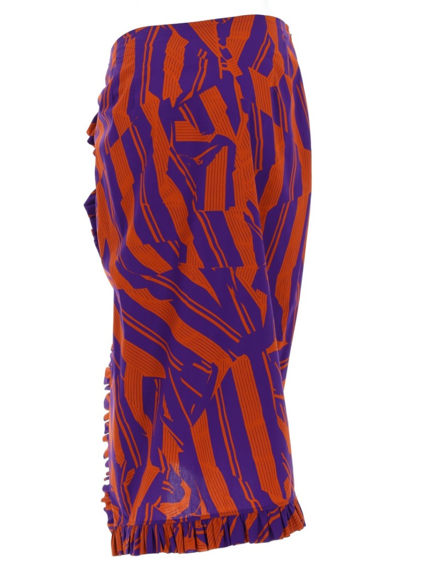 Dries Van Noten Sina Asymmetric Cascading Ruffles Skirt