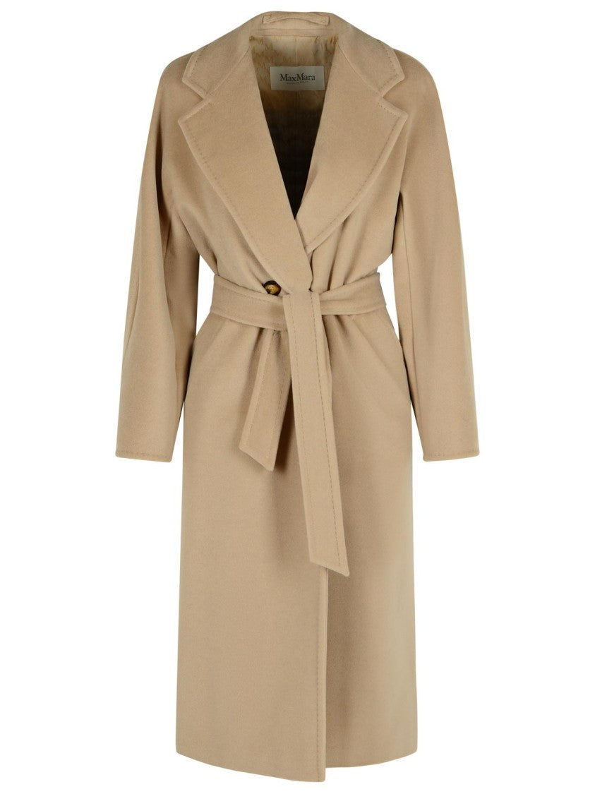 Max Mara 'Madame' Virgin Wool And 'Ecru' Cashmere Coat