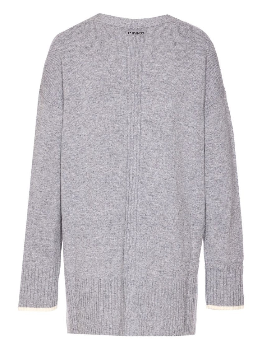 Pinko Long Grey Merino Wool