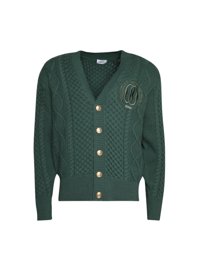 Bally Cable-Knit Wool Cardigan