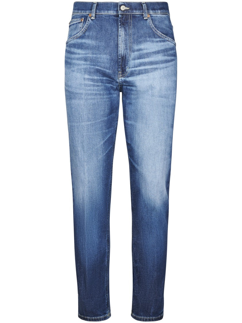 Dondup Loose Fit Denim Trousers With Classic Five-Pocket Design