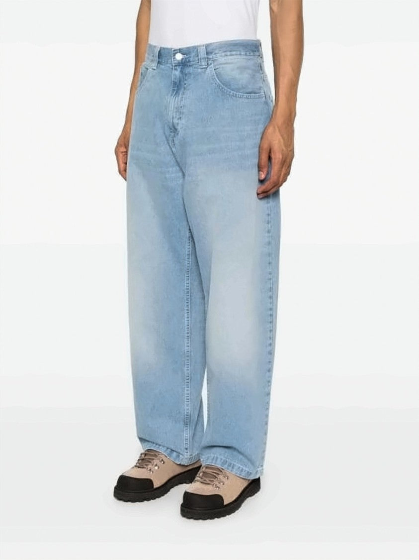 Carhartt Wip Relaxed Wide-Leg Denim Pants With Subtle Fade