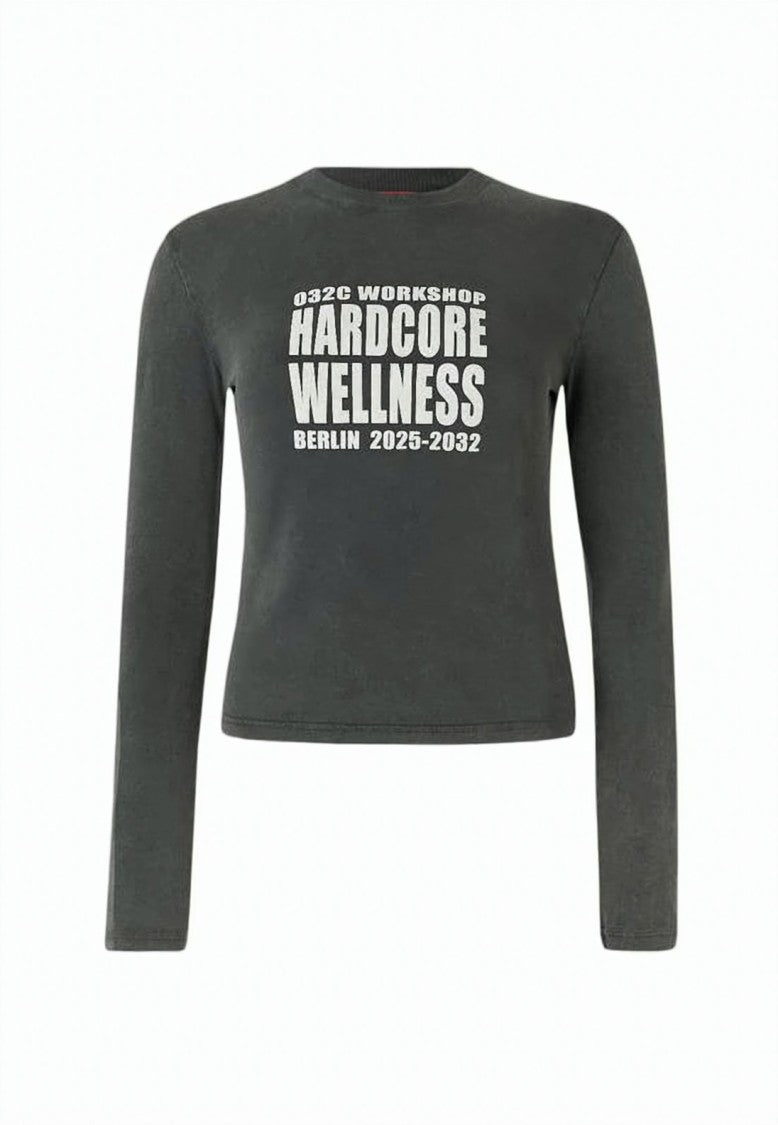 032C Fitted Grey Long-Sleeve T-Shirt