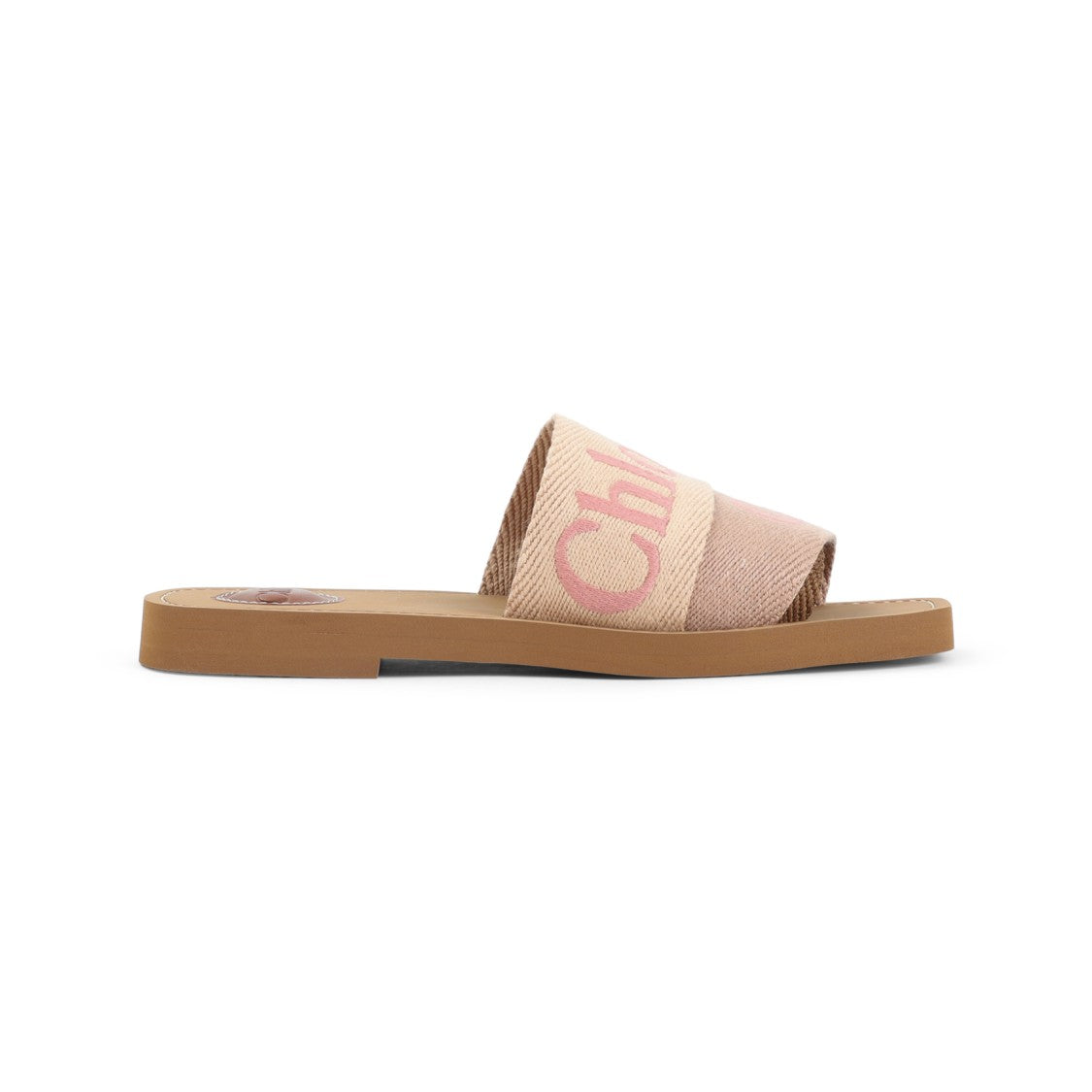 Chloé Slip-On Sandals With Woven Two-Tone Strap