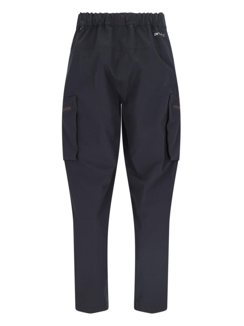 Moncler Grenoble Wide Multi-Pocket Trousers In Black Stretch Nylon