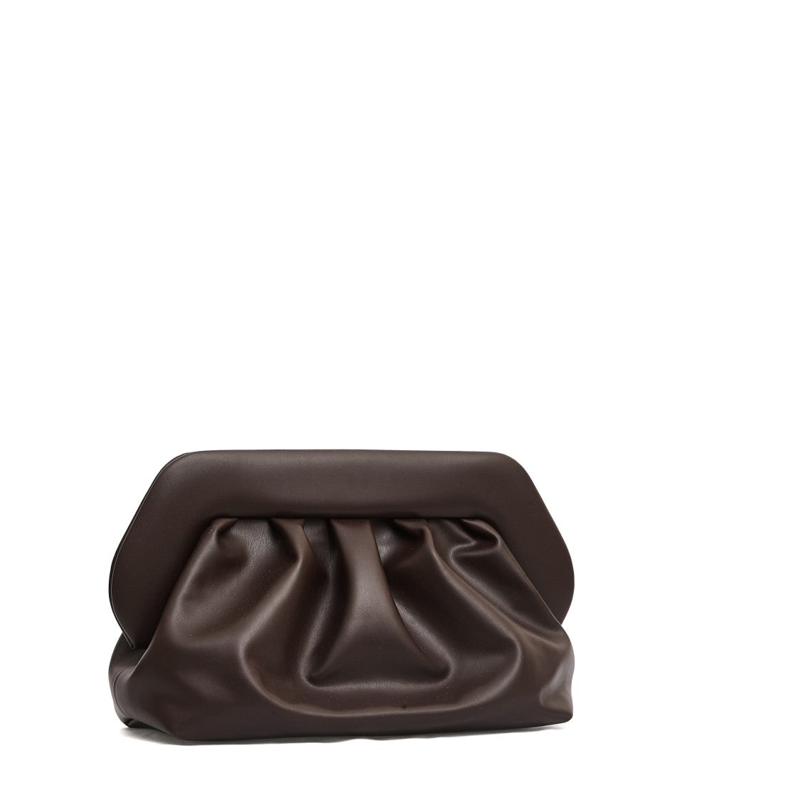 Themoirè Clutch Vegan Leather Brown