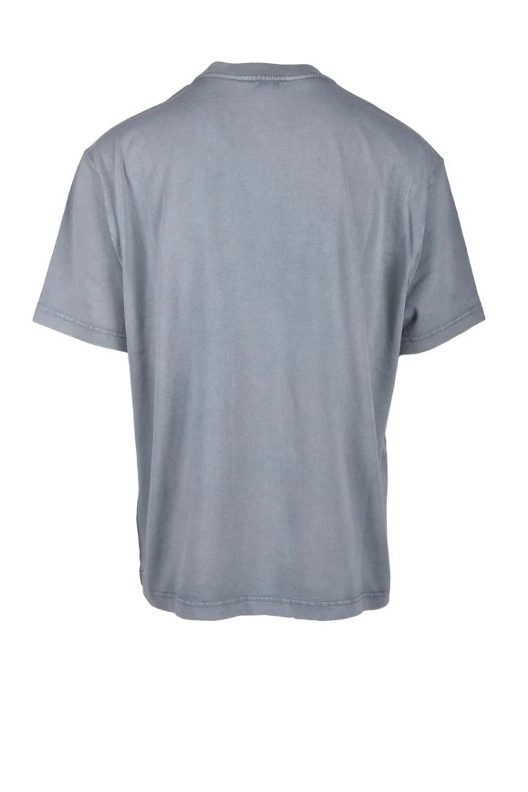Diesel Sage Green Stripe Cotton T-Shirt