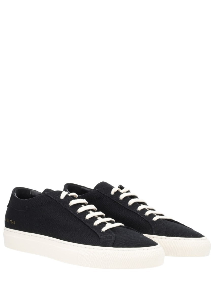Common Projects Black Achilles Cotton Low-Top Sneakers