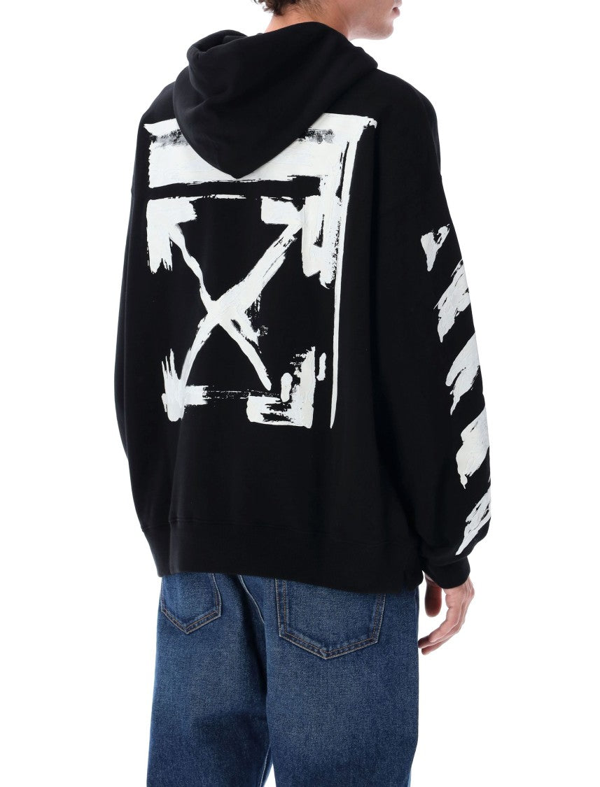 Off-White Ink Arrow Black Cotton Skate Hoodie