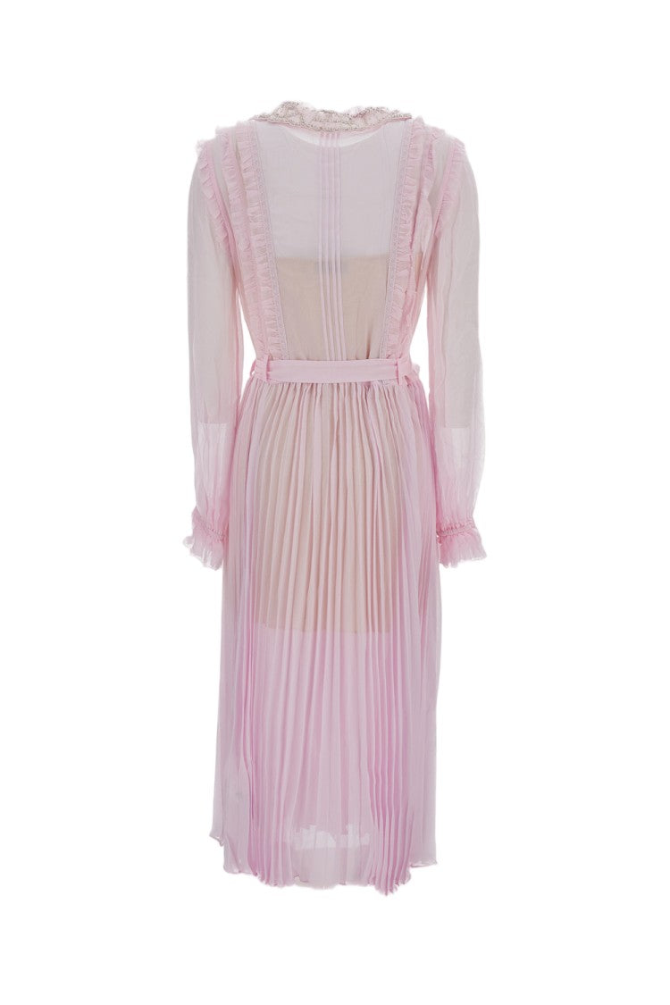 Self-Portrait Pleated Midi Dress