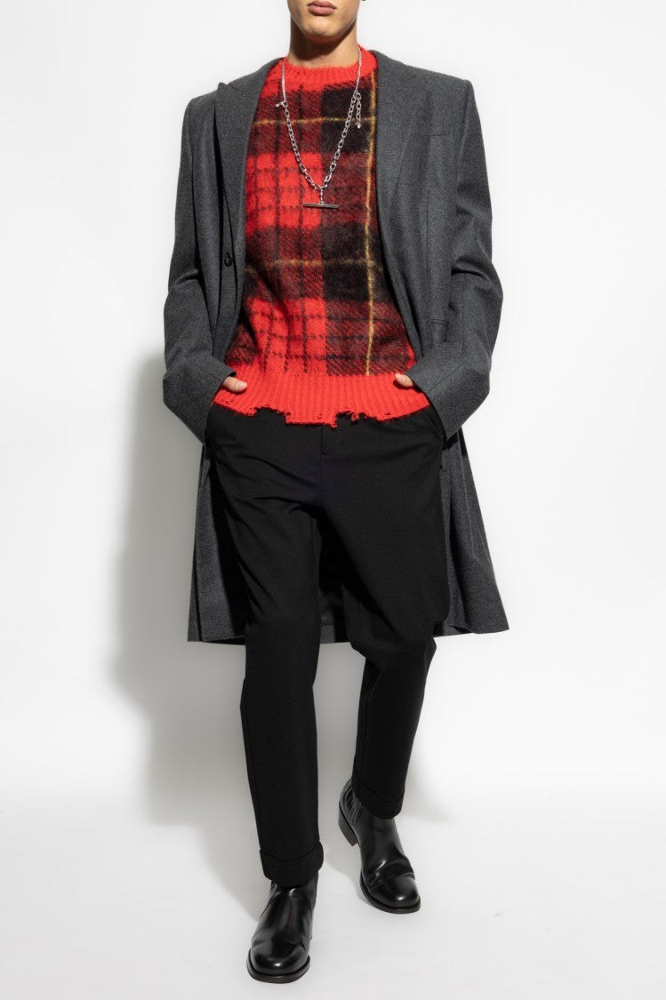 Alexander Mcqueen Cutout Wool Coat