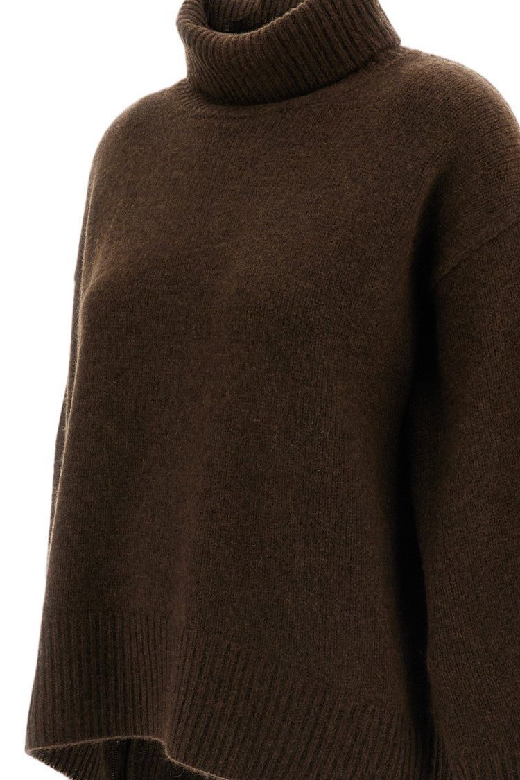 Arch4 Brown World's End Heavyweight Chunky Cashmere High-Neck Sweater